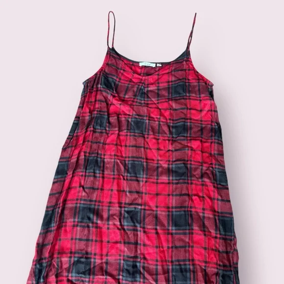 Women’s Dex Red And Black Plaid Spaghetti Strap Dress Size Medium - Picture 4 of 10